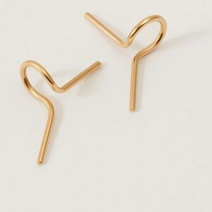 NIB OXB Gold Sweat Proof Twist Tie Earrings